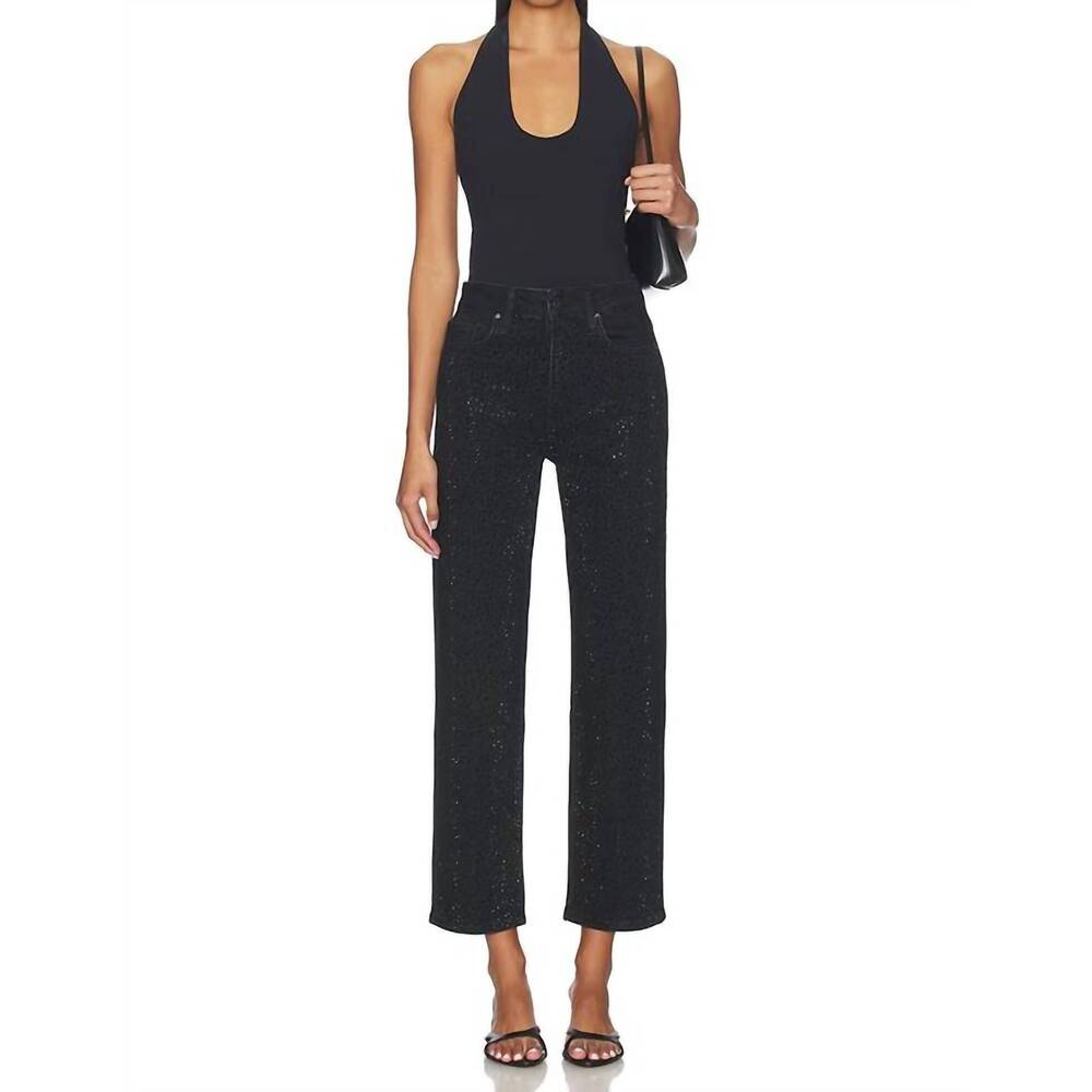 NEW PAIGE stevie ankle jeans in interstellar embellished